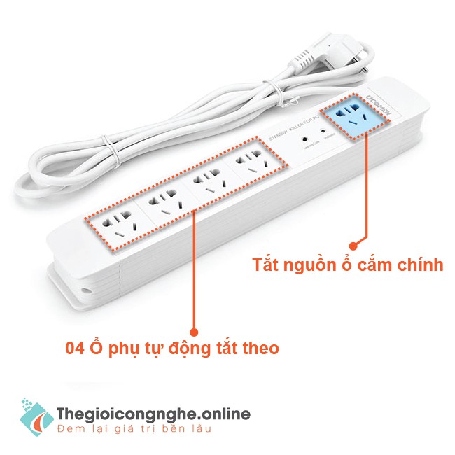 Ổ cắm điện ĐA NĂNG - 01 ổ chính, 04 ổ phụ - Chuẩn ÚC [Nhà Phân Phối Chính Thức]