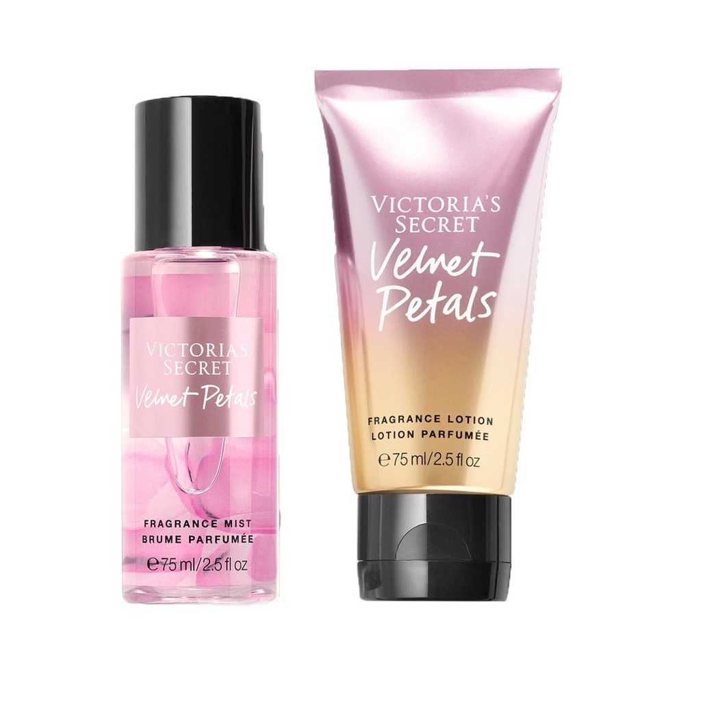 {Chính hãng Mỹ} Bộ Quà Tặng Xịt Thơm Và Dưỡng Thể VICTORIA'S SECRET Mini Mist Lotion Gift Set 75ml x 2