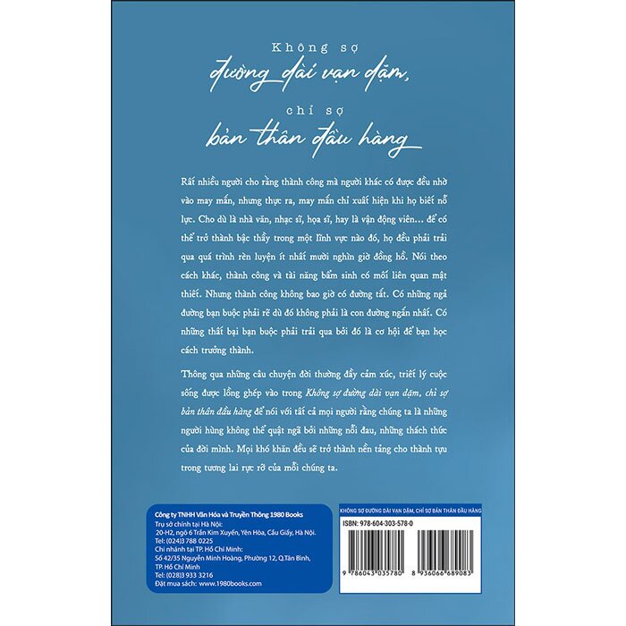 Sách - Không Sợ Đường Dài Vặn Dặm, Chỉ Sợ Bản Thân Đầu Hàng