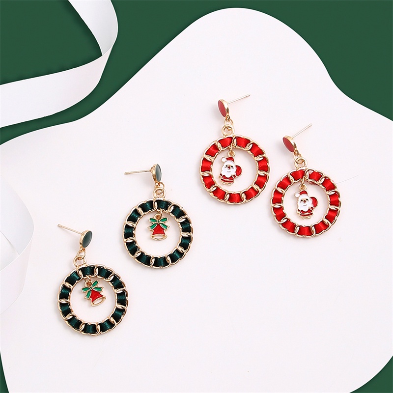 Bông tai hình ông già nô-en/người tuyết dễ thương