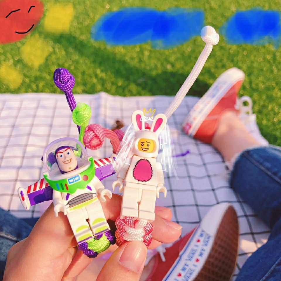 Một cặp khối xây dựng Buzz Lightyear Vòng đeo tay Lego dệt rung cùng phong cách sinh viên cặp đôi qu