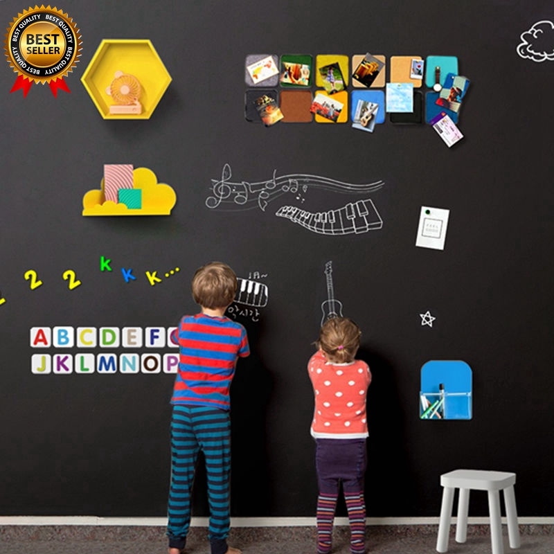 Giấy dán tường tự dính làm bảng đen cho trẻ em vẽ viết