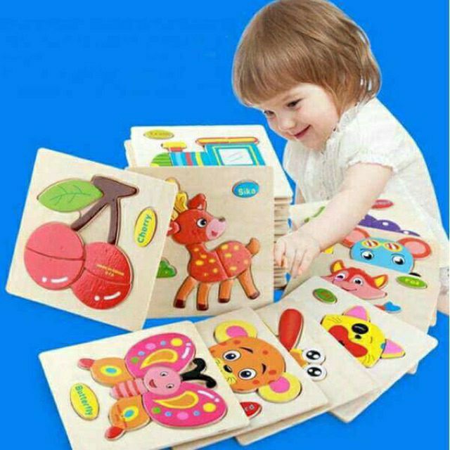 🐳🐳Đồ Chơi Xếp Hình Lắp Ráp Tranh Ghép Gỗ 3D🌹Ngộ Nghĩnh Cho Bé Phát Triển Trí Tuệ