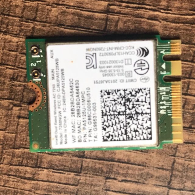 Card wifi laptop Toshiba P55w