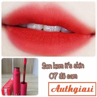 Son kem lì It's Skin Life Color Lip Crush Matte It Skin bán siêu chạy 07 Đỏ Cam