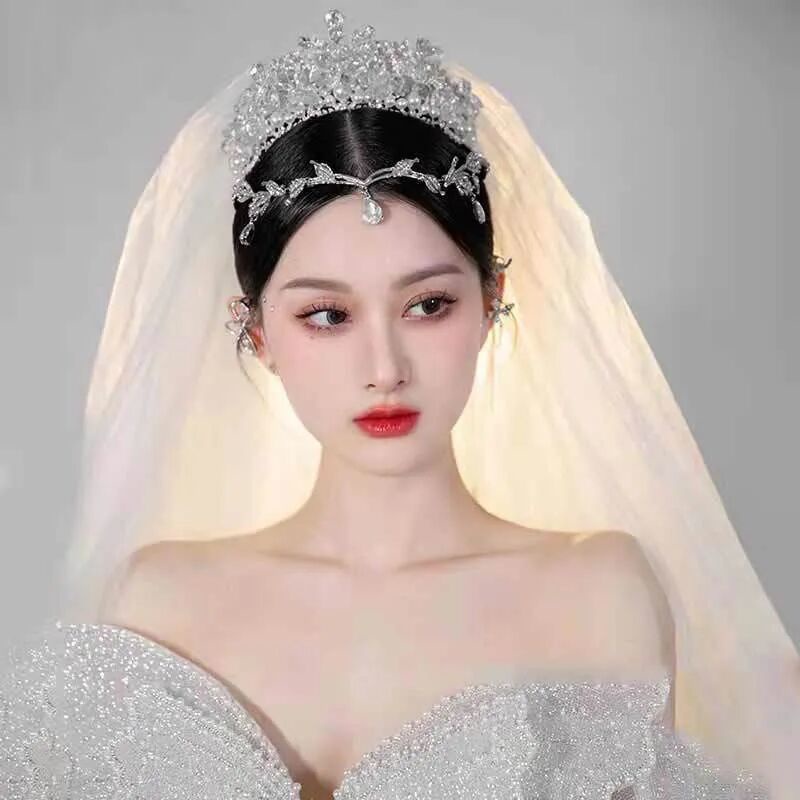 [Aishang Xinh Đẹp] Vương Miện Công Chúa Đính Đá Sang Trọng Cho Cô Dâu Cao Cấp Thời Trang