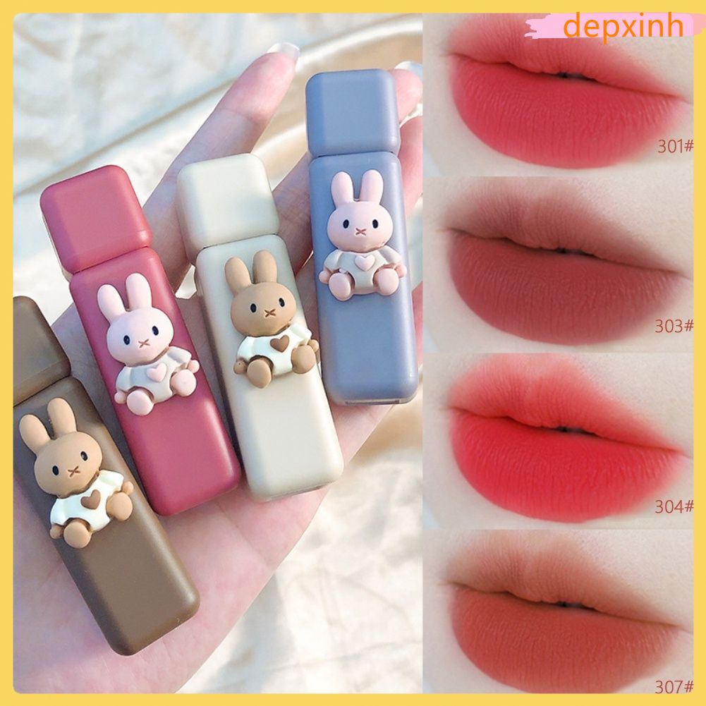 Son Môi Son kem lì Hengfang tinh khiết Desire dễ thương Sữa Sữa Bobo thỏ Son bùn nhung mờ Matte Lip men cho nữ sinh viên dễ thương COD