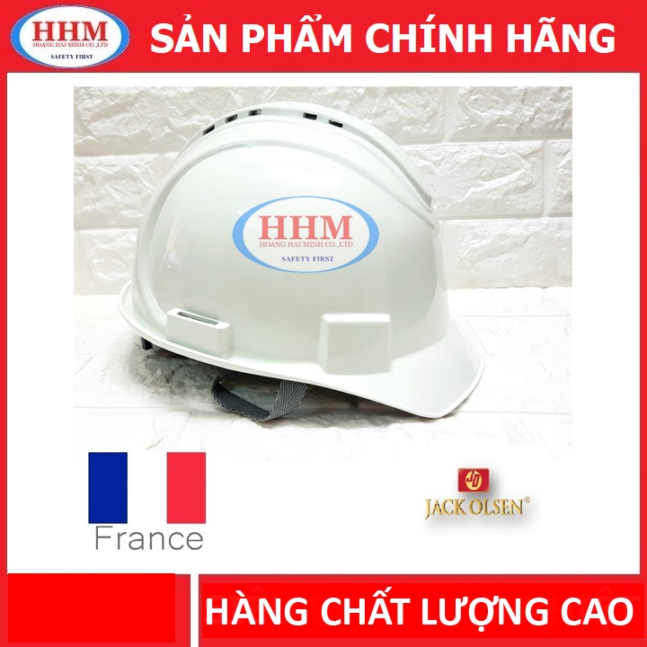 Nón bảo hộ Jack Olsen - màu trắng