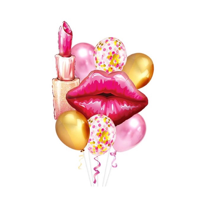 Bóng thỏi son môi kiss beauty trang trí sinh nhật người lớn
