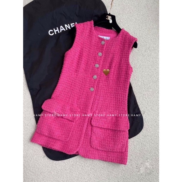 Áo Dạ Hồng Sát Nách