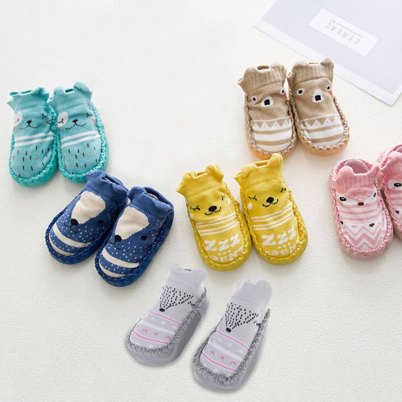 Giày Vải Cotton Chống Trượt Đáng Yêu Cho Bé Tập Đi