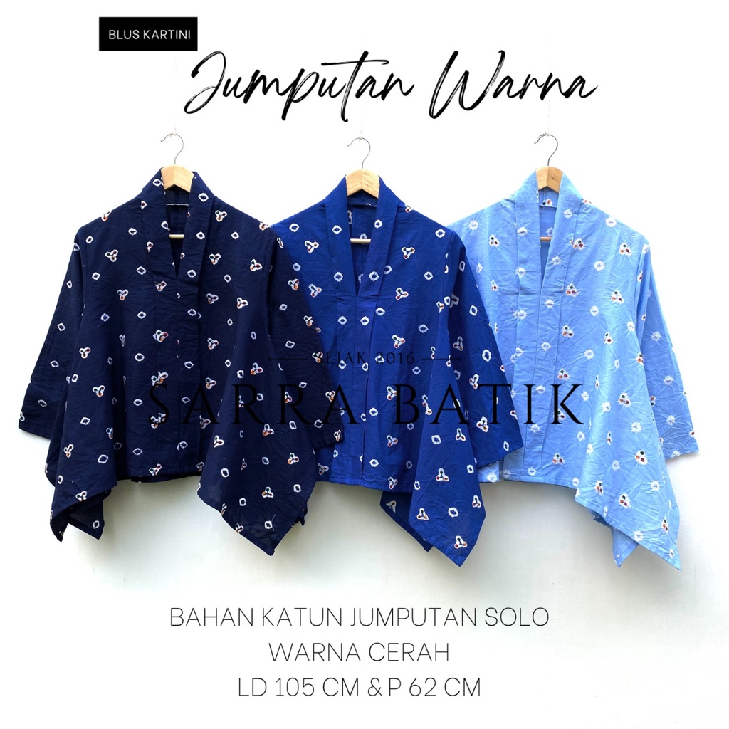 Bộ Đồ Hóa Trang Nhân Vật Hoạt Hình Kartini Jumputan Batik Màu Xanh Dương Hiện Đại Trẻ Trung