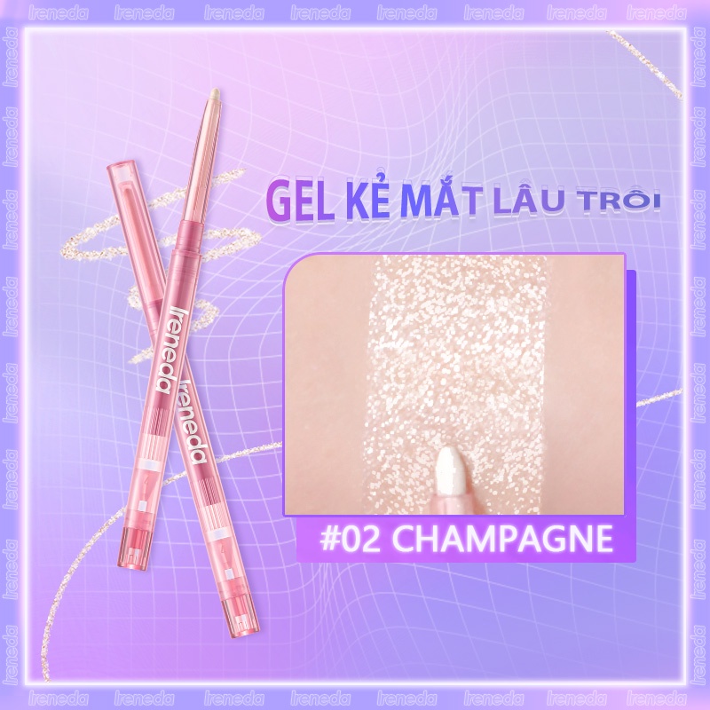 Bút Kẻ Mắt Ireneda Ánh Nhũ Lấp Lánh Chống Nước Chống Mồ Hôi Lên Màu Chuẩn Lâu Trôi