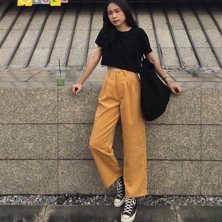 Áo Croptop Trơn Màu Đen Tay Lửng Form Rộng Oversize Ulzzang - MM