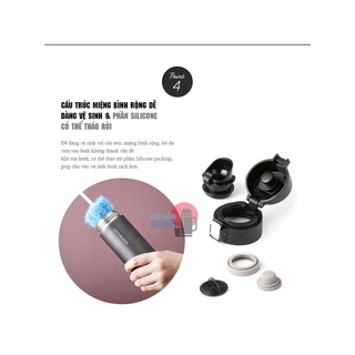 [Có Video] Bình giữ nhiệt Lock&Lock Feather Light 500ml LHC3220