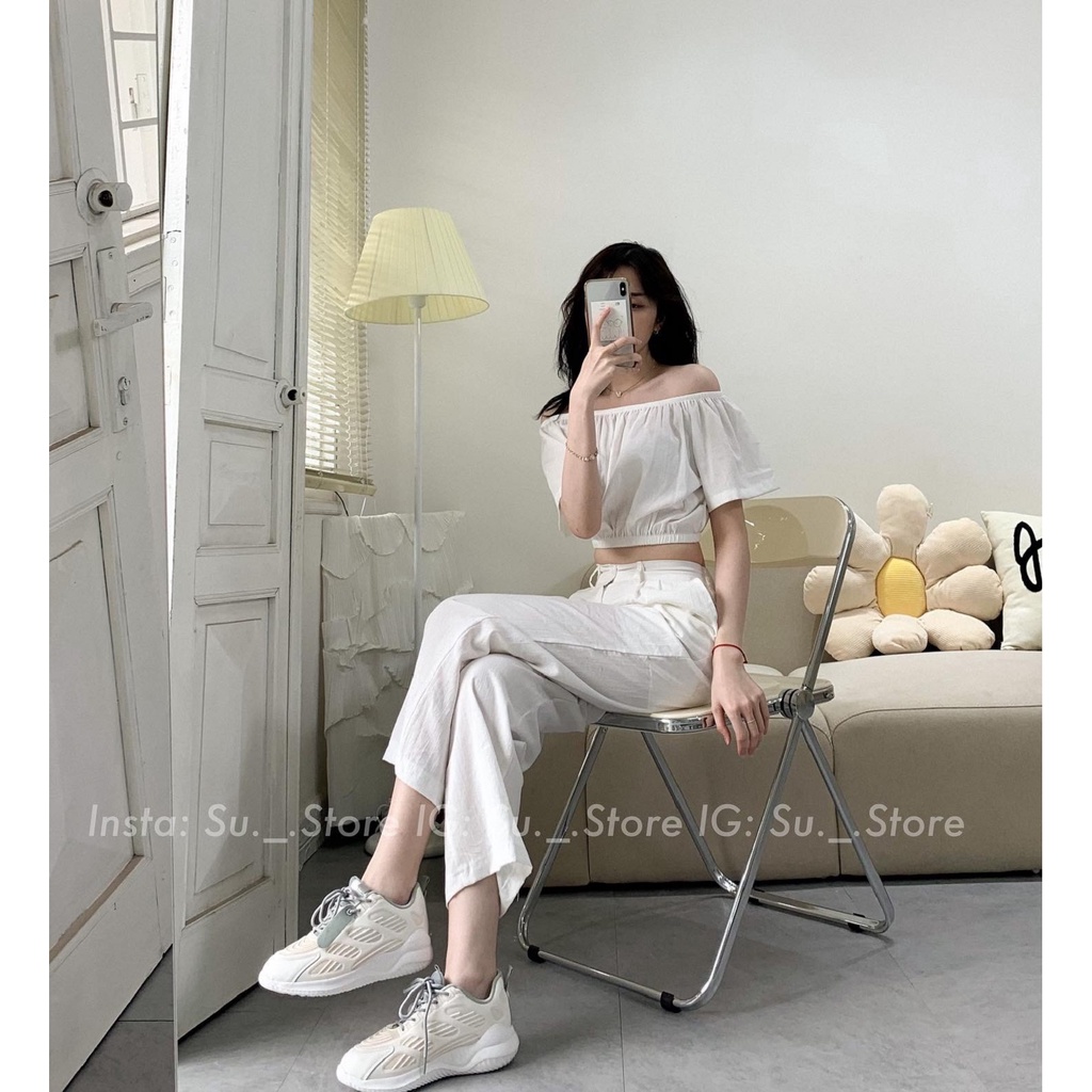 Set áo croptop trễ vai kèm quần culottes S313 SUSTORE