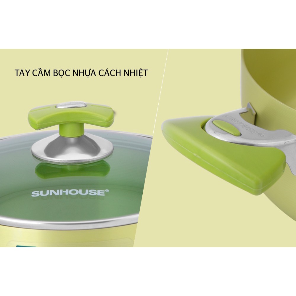 Bộ 3 Nồi Anod Sunhouse Cao Cấp SH883, An Toàn, Sang Trọng, Bền Bỉ