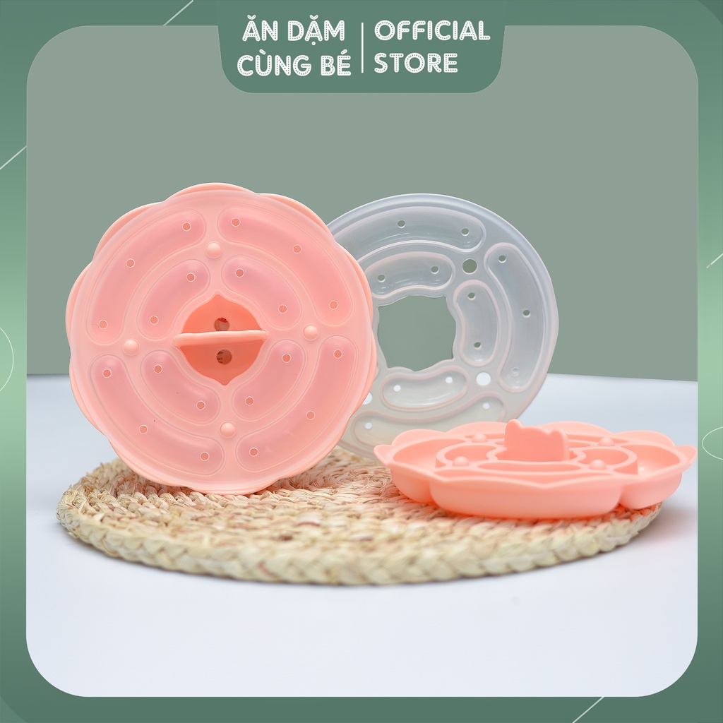 Khuôn làm xúc xích bánh silicon tròn cho bé ăn dặm có nắp ANBE VIỆT NAM kiểm định an toàn chất lượng cao KXX1
