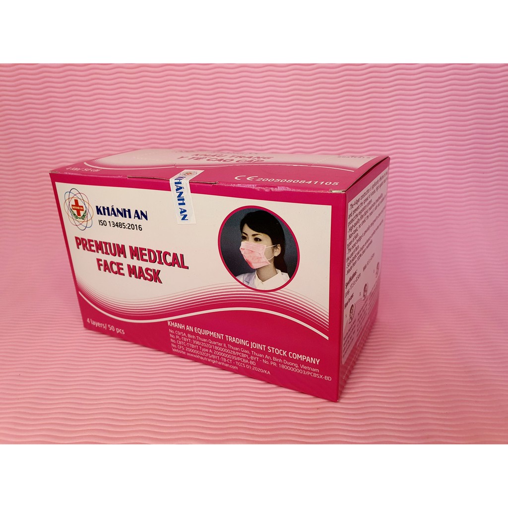 Khẩu trang Y tế cao cấp 4 lớp Khánh An - Hộp 50 cái (gồm 5 túi, mỗi túi 10 cái) | BigBuy360 - bigbuy360.vn