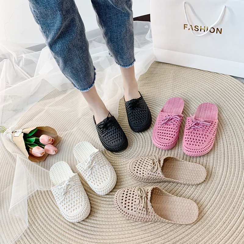Dép đế phẳng IELGY lỗ rỗng thoáng khí cho nữ