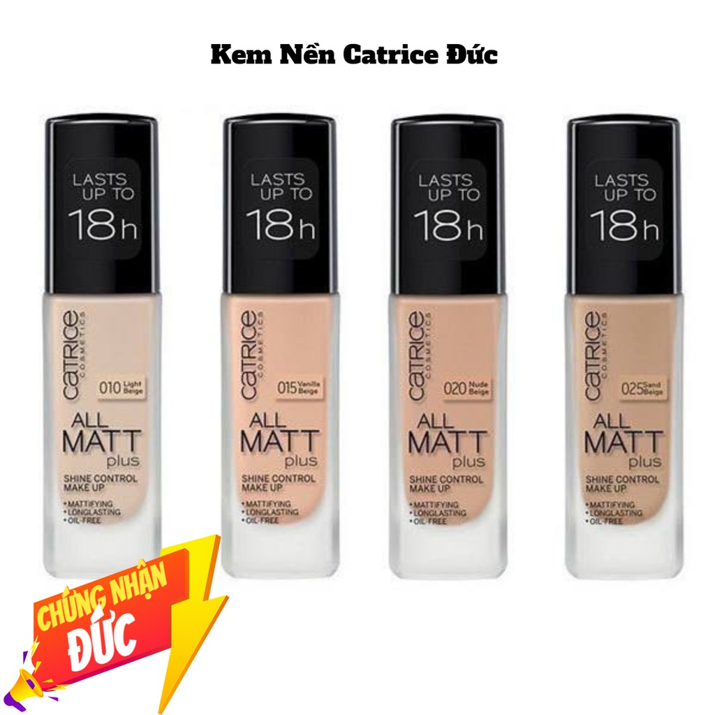 Kem Nền Catrice All Matt Plus 18h | Hàng Đức | Có Bill