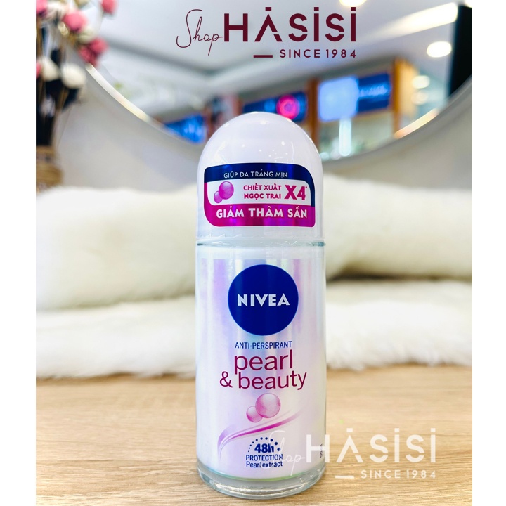Lăn Khử Mùi Ngọc Trai NIVEA - Pearl &amp; Beauty Anti-Perspirant 50ml