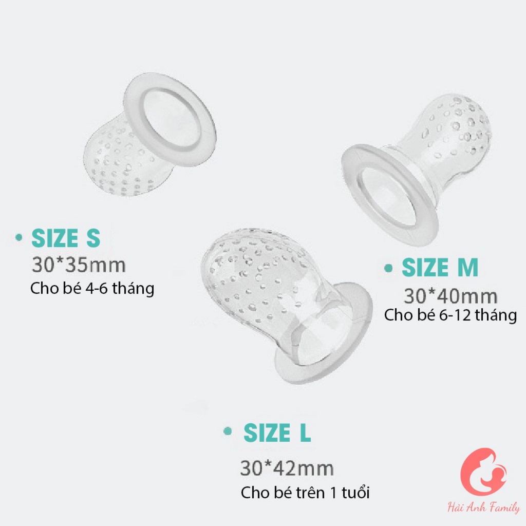 Túi nhai silicon Misuta cho bé ăn dặm chống hóc cao cấp