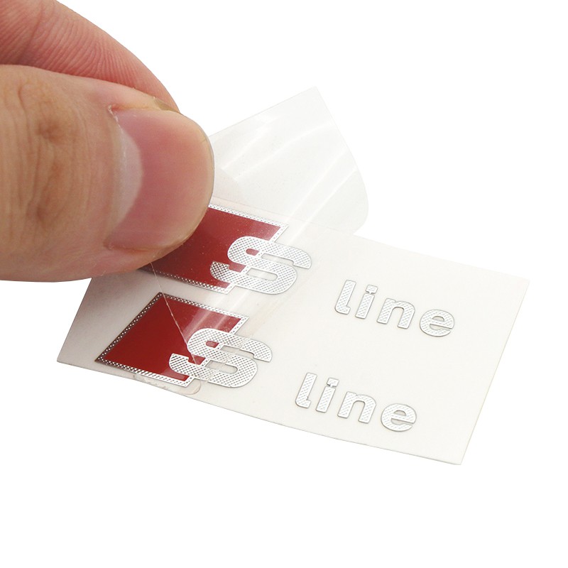 Bộ 4 Miếng Dán Trang Trí Xe Hơi audi s a1 a3 a4 a5 Bằng Kim Loại