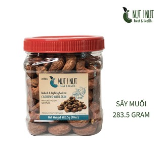 Hạt điều Nut I Nut vỏ lụa sấy muối hũ 283.5 gram - UP & WIN