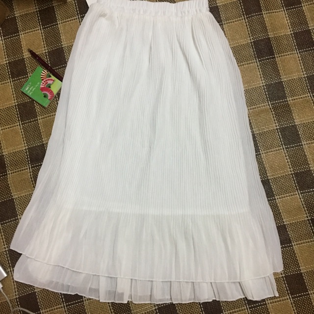 [Sẵn] Chân váy midi voan dài dập li hai tầng loại đẹp (có ảnh thật) | BigBuy360 - bigbuy360.vn