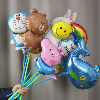 Bóng Nhôm Bong Bóng Nhiều Mẫu Mini Không Kèm Que