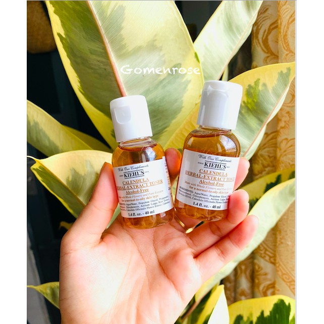 Nước Hoa Hồng Hoa Cúc Kiehl's Calendula Herbal Extract Toner Alcohol-Free 40ml (Auth-đủ bill)