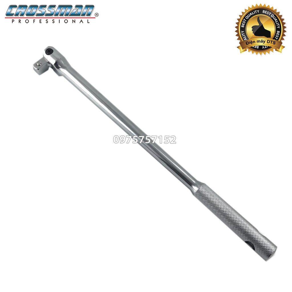 Bộ tuýp - Bộ khẩu 17 chi tiết thép Cr-V cao cấp (Cần tự động) Crossman U.S.A (Chính hãng) (Hộp đựng sắt)