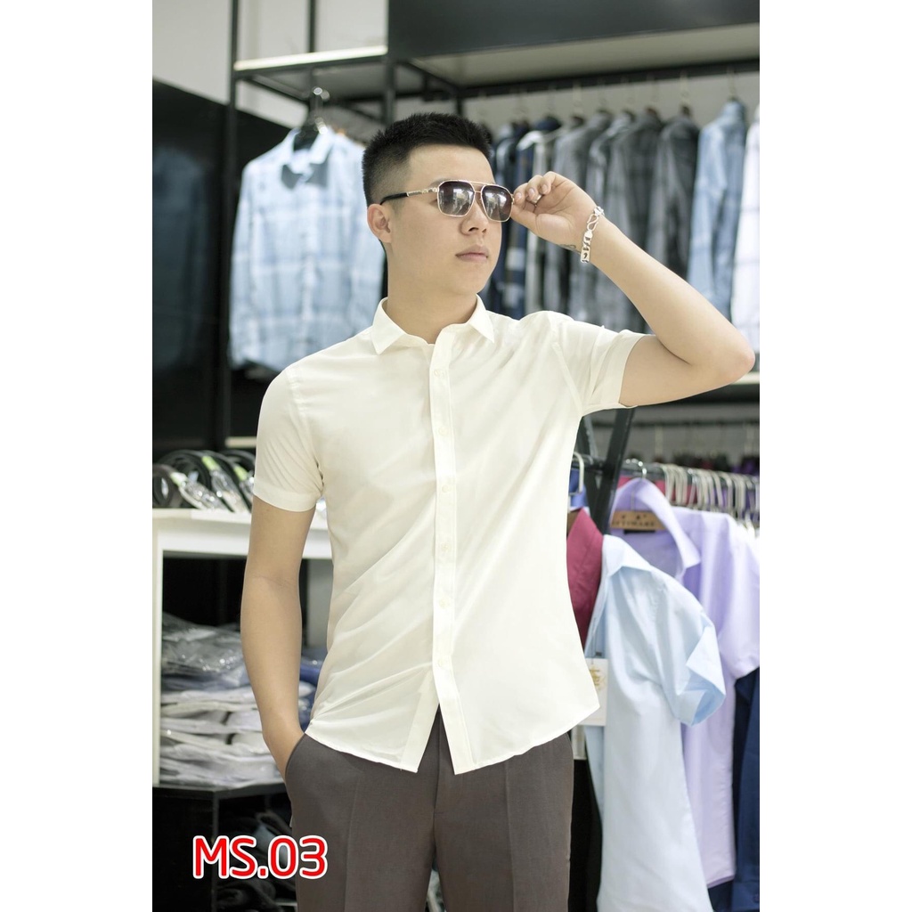 Áo Sơ Mi Nam Ngắn Tay FATUNO trẻ trung cao cấp Loại Đẹp Dáng Slimfit Dễ Phối Đồ Đi Học Đi Làm