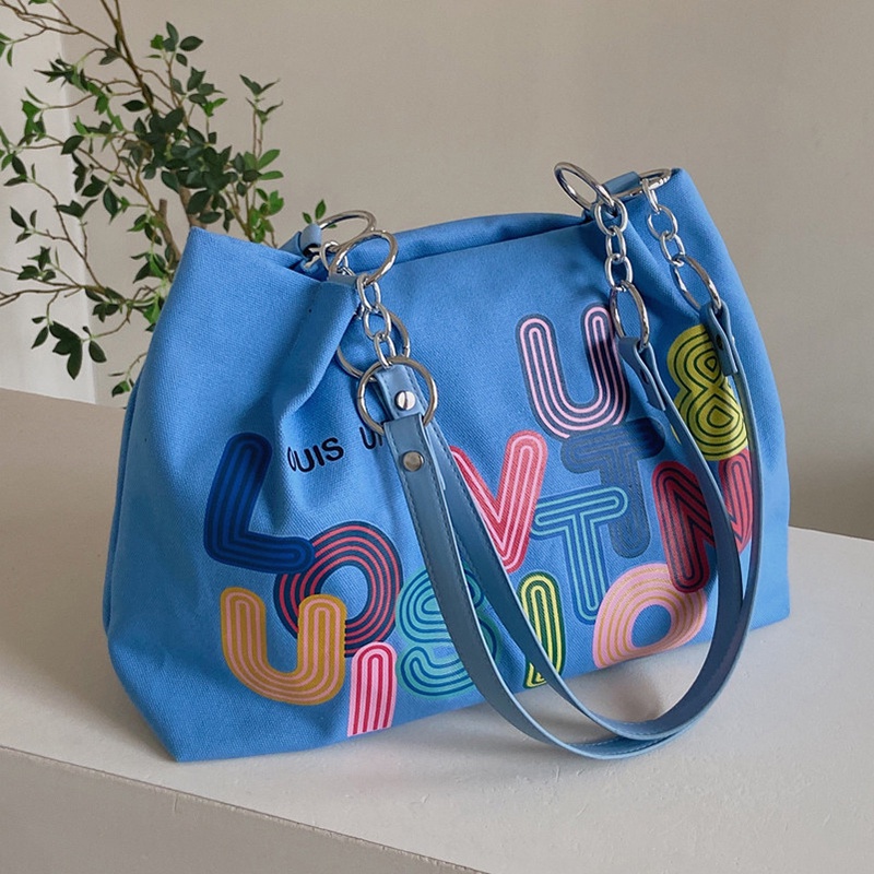 Túi Đeo Vai Vải canvas Cỡ Lớn Phong Cách Hàn Quốc Thời Trang Cho Nữ