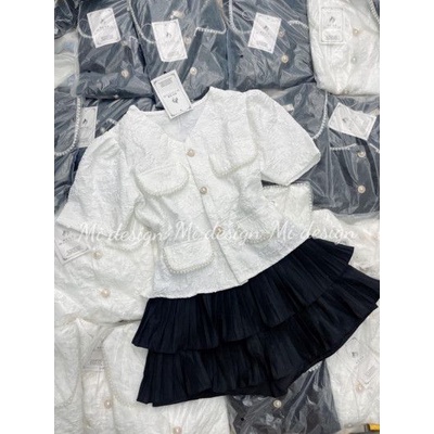 Áo xốp hoa viền ngọc nắp túi