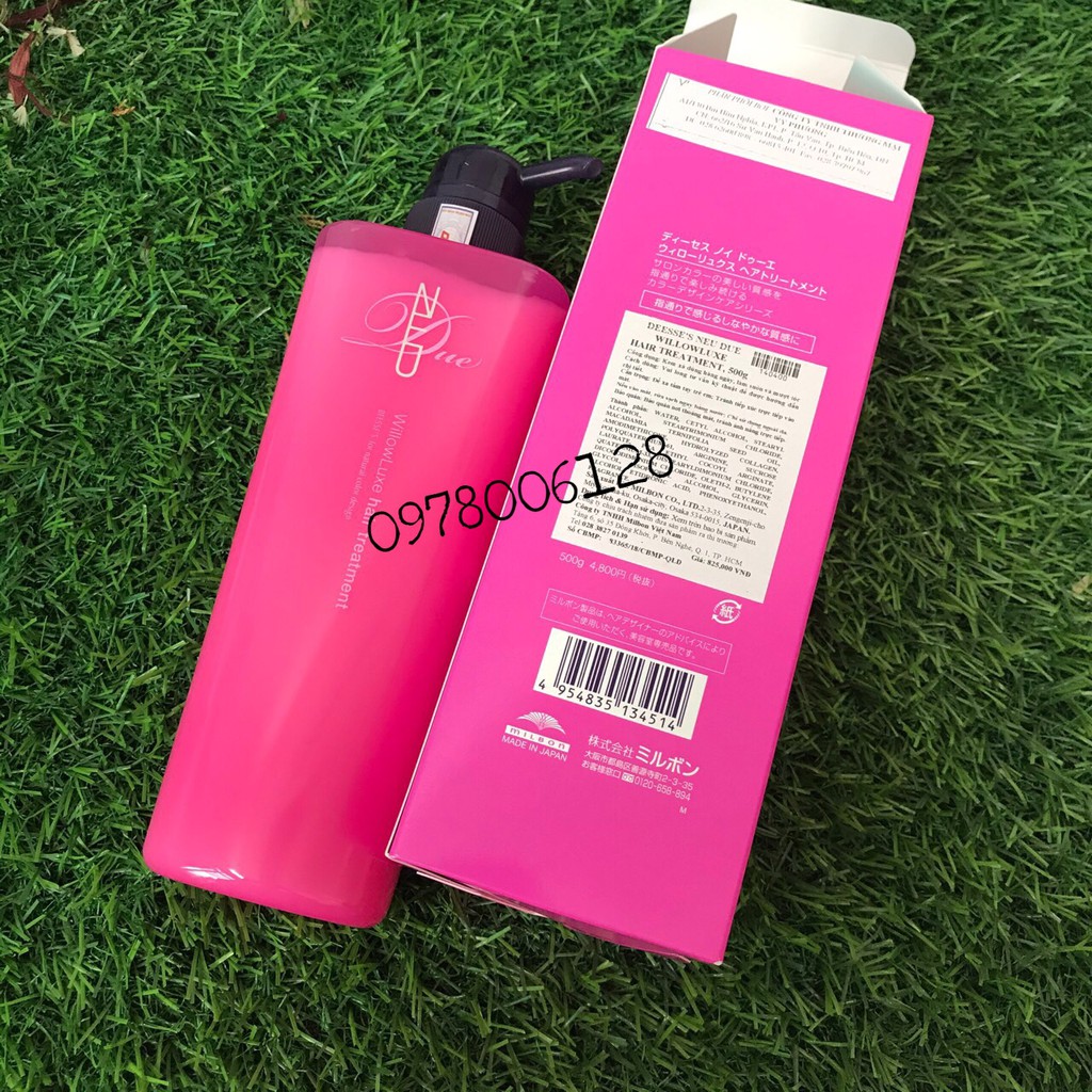 [Milbon-Chính hãng] Kem xả Collagen phục hồi tóc Milbon Deesse's Neu Due Hair Treatment 500ml