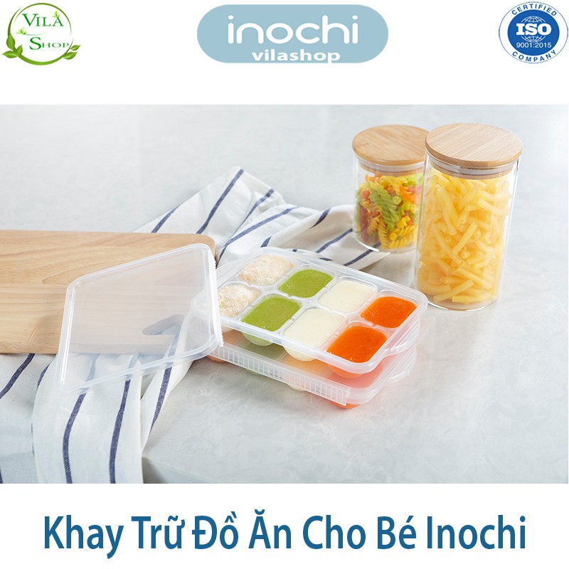 Khay Trữ Đồ Đông, Khay Bảo Quản Đồ Ăn Cho Bé, Nhựa Dẻo Trong Suốt Cao Cấp Inochi - An Toàn - Kháng Khuẩn -  Khử Mùi