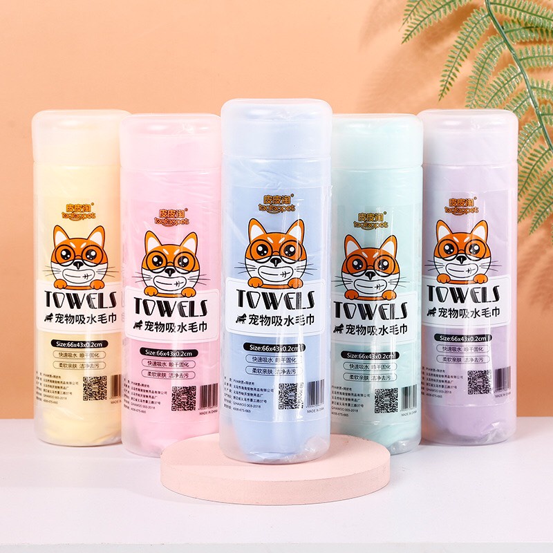 Khăn tắm cho Chó Mèo siêu thấm hút - Khăn tắm Thú cưng ChunChut PetShop