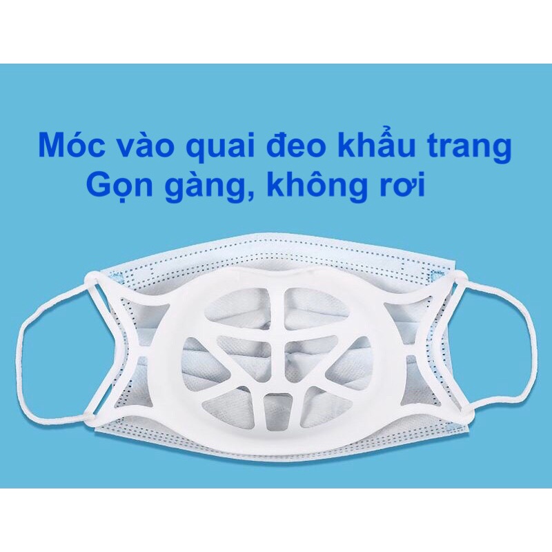 Khung Silicon 3D lót bên trong Khẩu trang thoáng khí tiện dụng | BigBuy360 - bigbuy360.vn