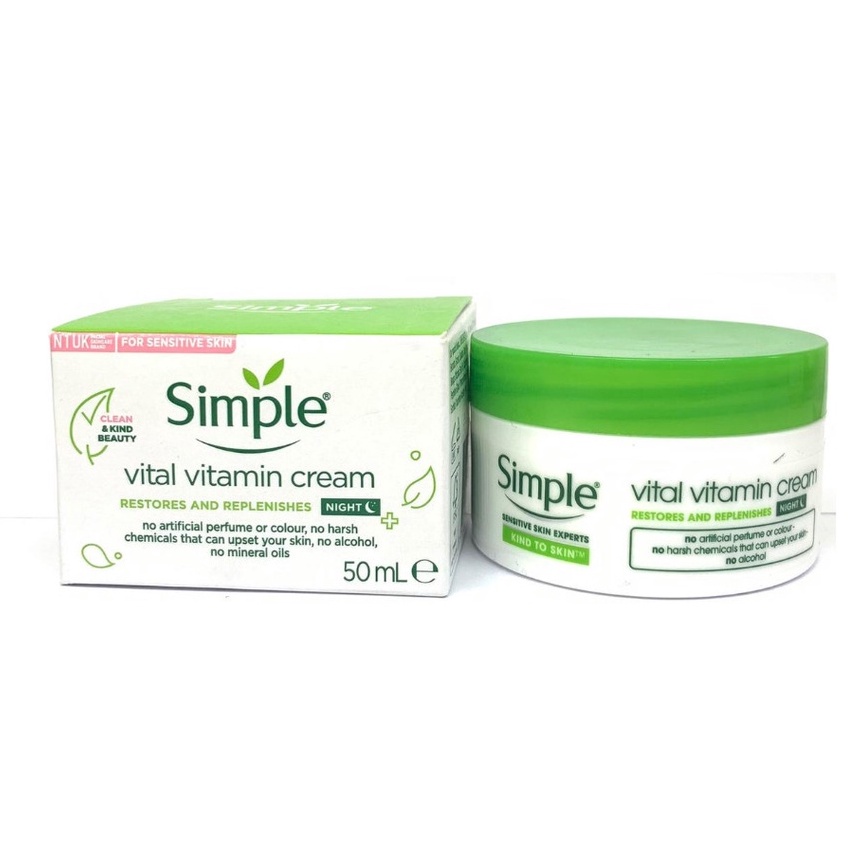 Kem Dưỡng Ẩm Ban Đêm SIMPLE VITAL VITAMIN CREAM