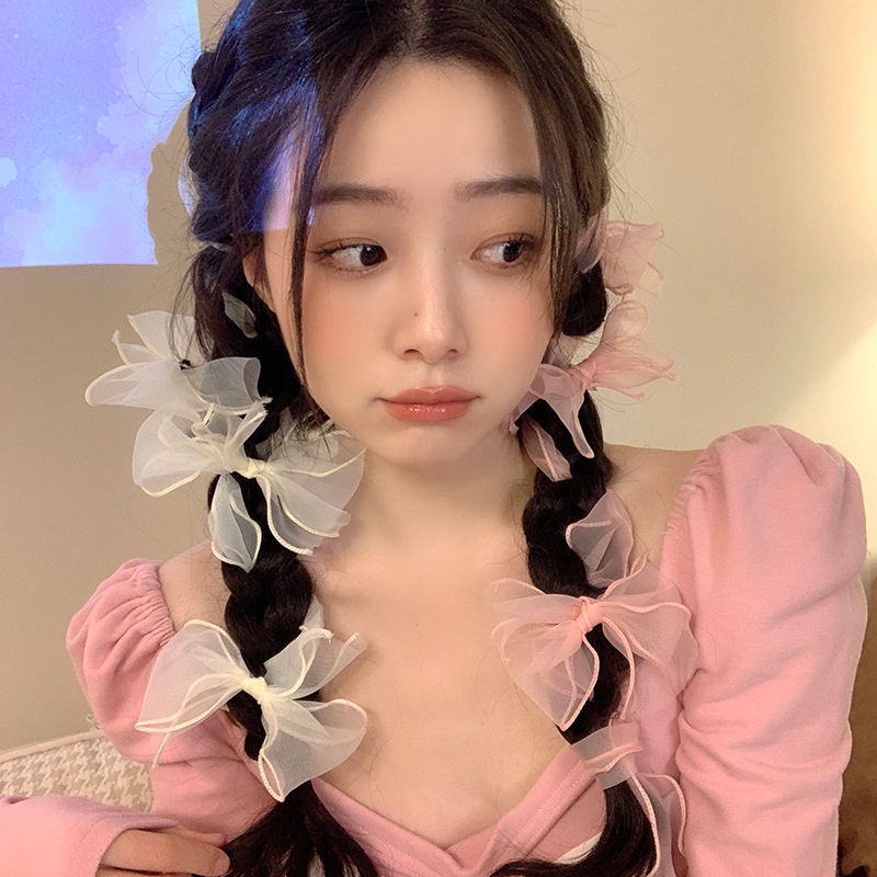 Dây Ruy Băng Trang Trí Tóc Thắt Nơ Phong Cách Hàn Quốc 2022 Mới