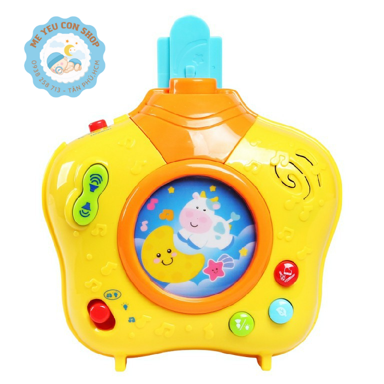 Đèn chiếu sao ru ngủ giai điệu nhạc - tiếng ồn trắng giúp bé ngủ ngon chuẩn Easy - Winfun 0806 (katydang)