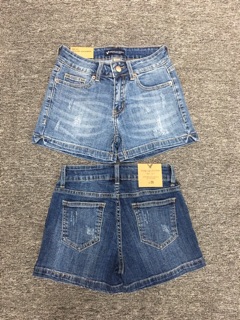 Quần short jean cào xước