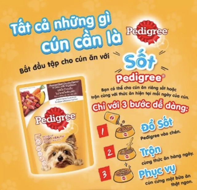 Pate Pedigree vị gà nấu sốt cho cún cưng 🥞
