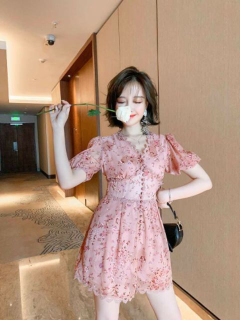 Hàng nhập - Jumpsuit ngắn, bộ jum viền ren