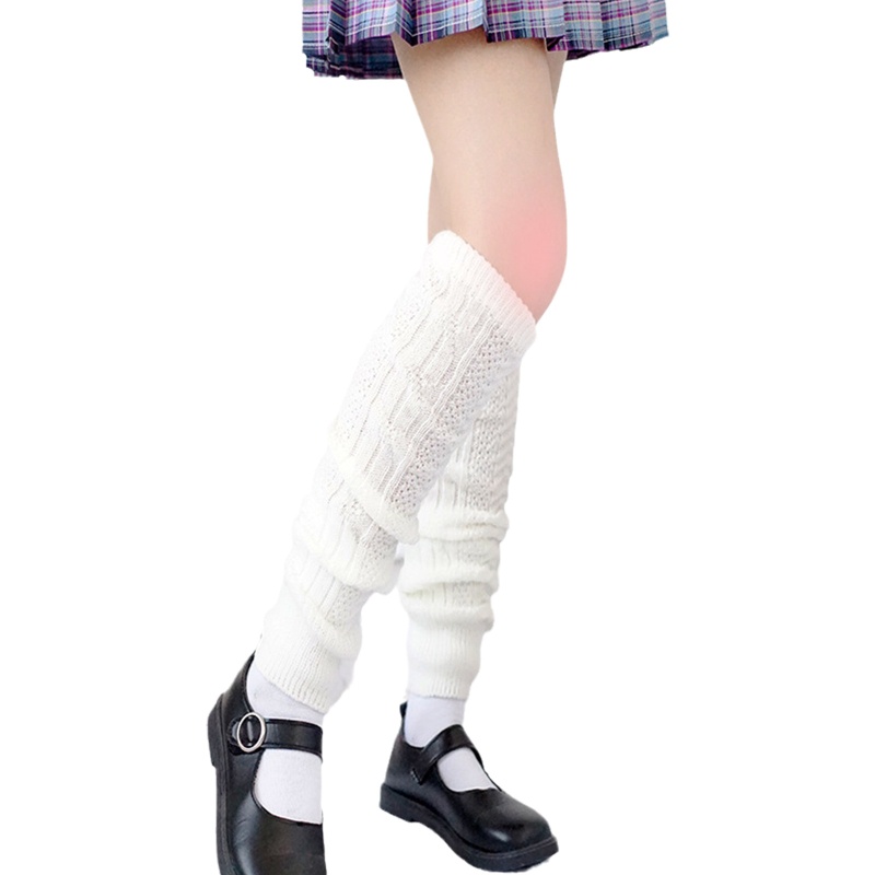 Tất Trắng Dài 10MK Giữ Ấm Chân Phong Cách Lolita Nhật Bản Cho Nữ