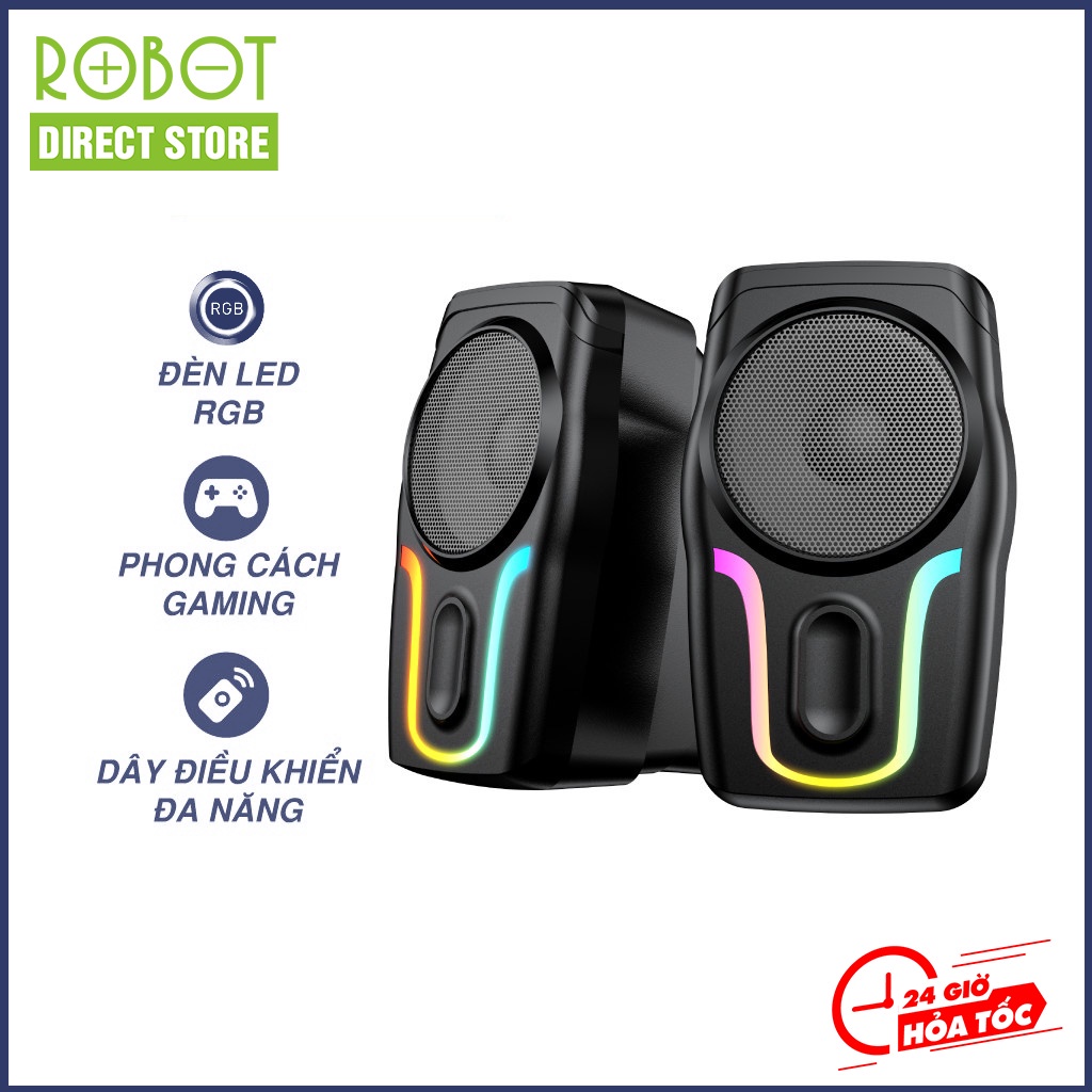 Loa vi tính Acome A12 Robot Direct Store gaming loa máy tính để bàn hiệu ứng đèn LED RGB bass mạnh dùng cho PC laptop