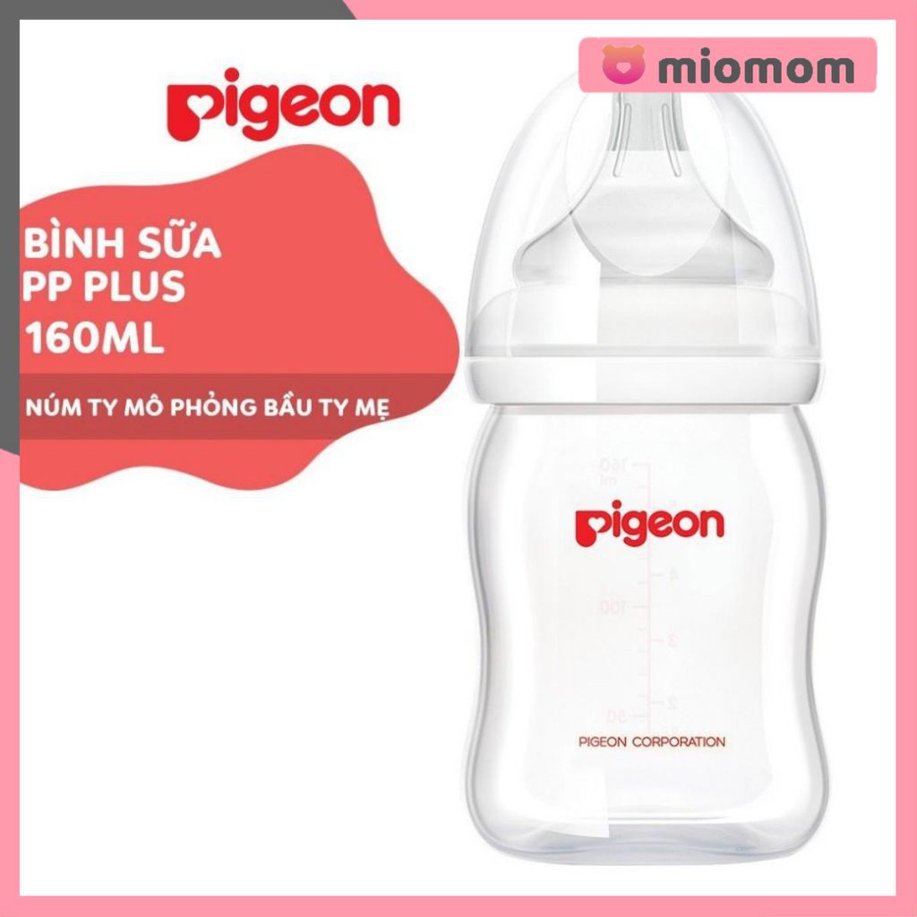 Bình sữa Pigeon cổ rộng PP Plus 160ML/240ML { CHÍNH HÃNG PIGEON }