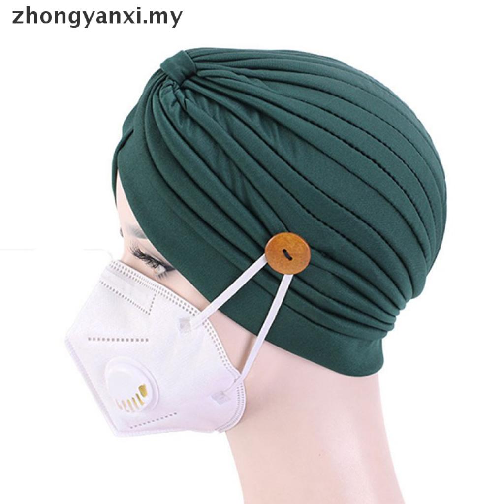 Mũ Turban trùm đầu bảo vệ tai có nút cho người lớn